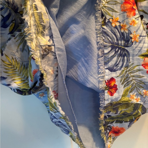 Disney Tommy Bahama Micky Dress Size M Blue Linen sleeveless - Picture 8 of 12